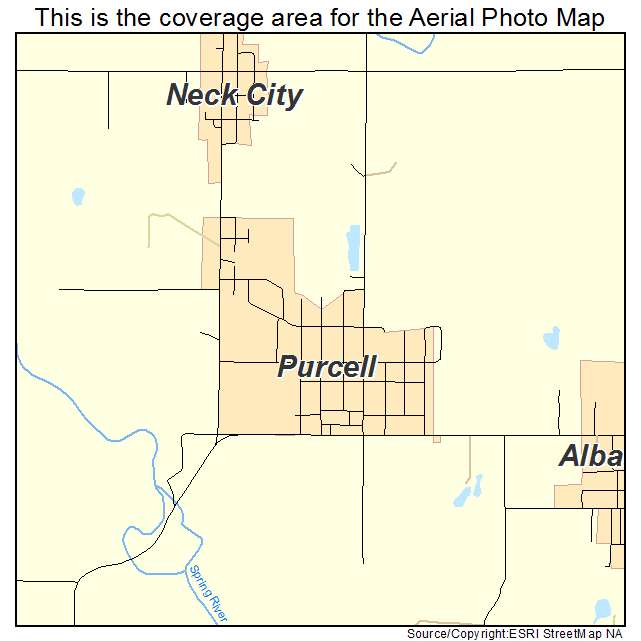 Purcell, MO location map 