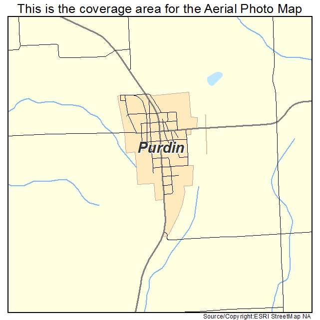 Purdin, MO location map 