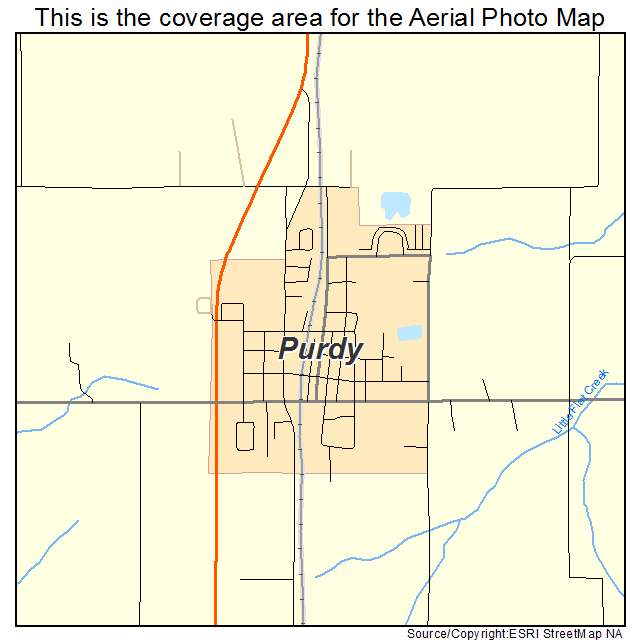 Purdy, MO location map 