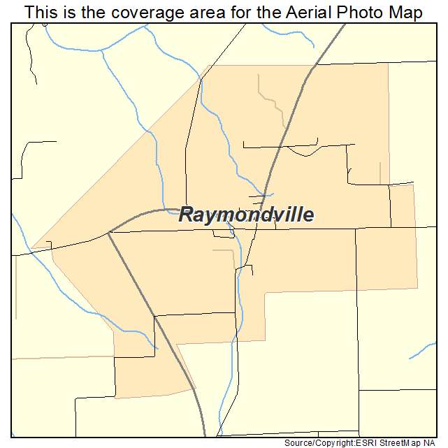 Raymondville, MO location map 