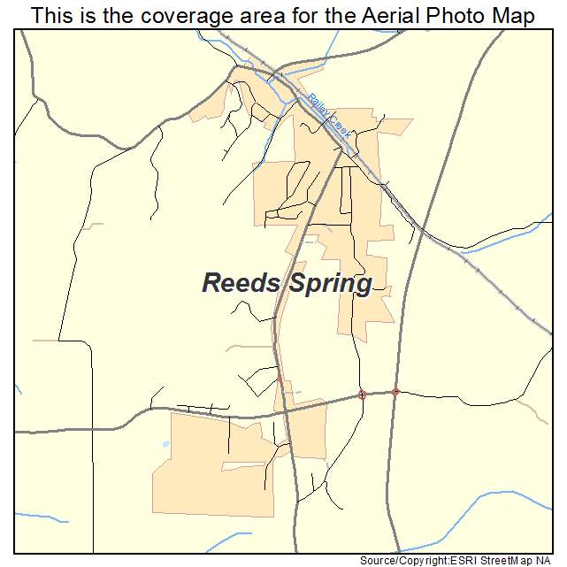 Reeds Spring, MO location map 