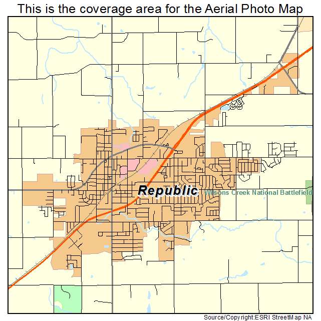 Republic, MO location map 