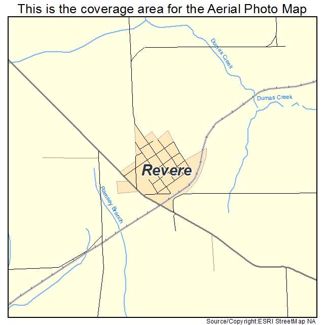 Revere, MO location map 