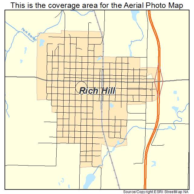 Rich Hill, MO location map 