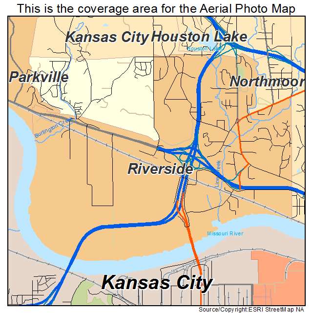 Riverside, MO location map 