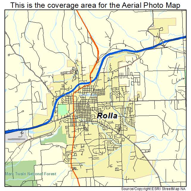 Rolla, MO location map 