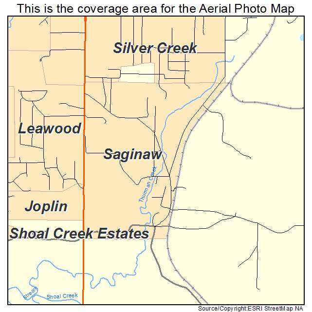 Saginaw, MO location map 