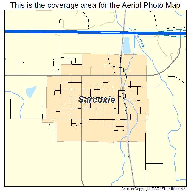 Sarcoxie, MO location map 