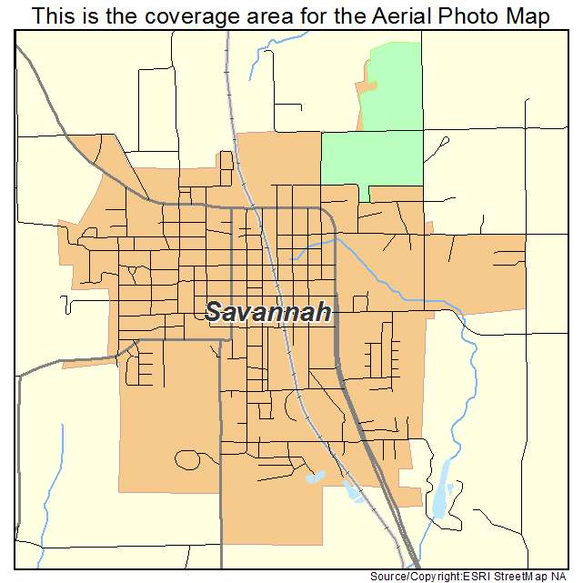 Savannah, MO location map 