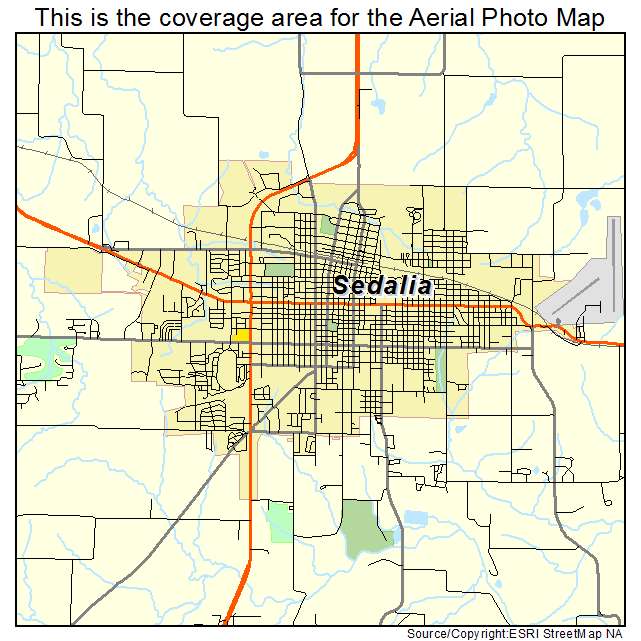 Sedalia, MO location map 