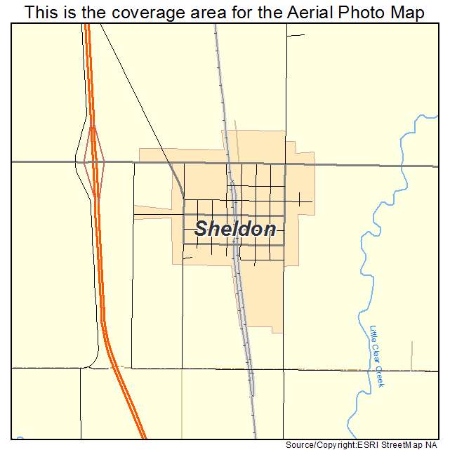 Sheldon, MO location map 