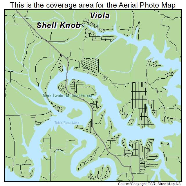 Shell Knob, MO location map 