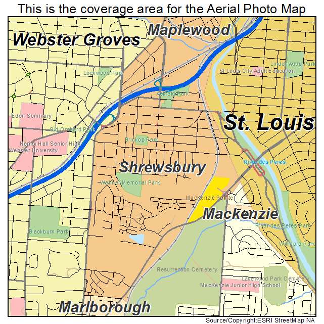 Shrewsbury, MO location map 