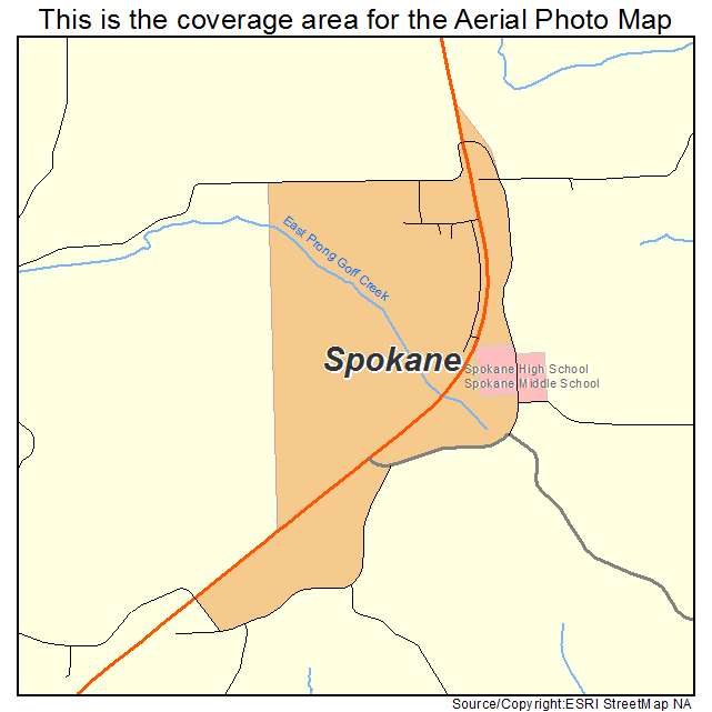 Spokane, MO location map 