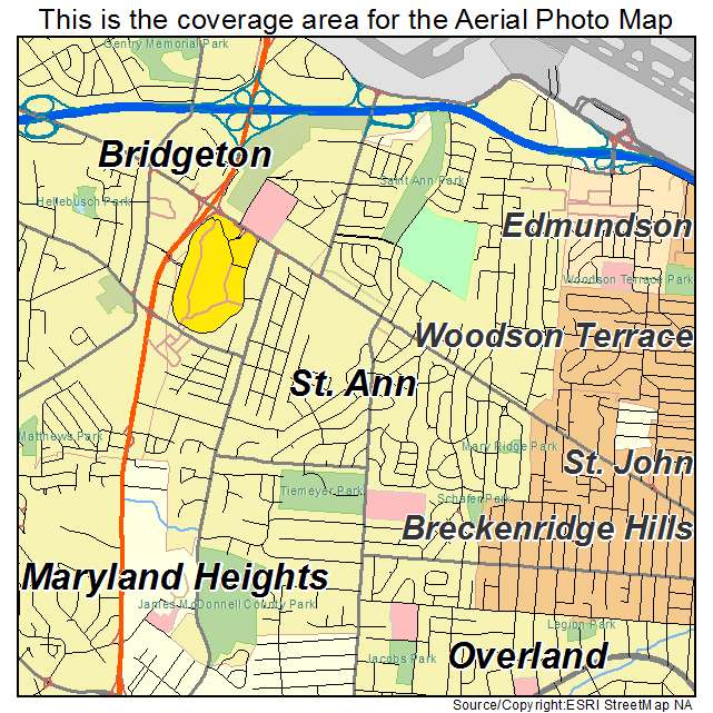 St Ann, MO location map 