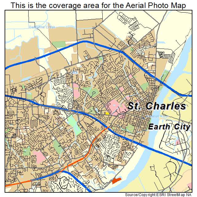 St Charles, MO location map 