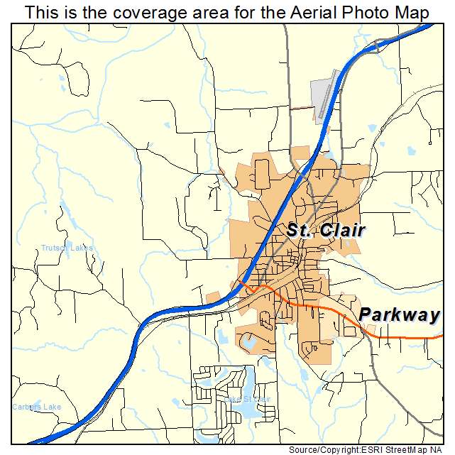 St Clair, MO location map 