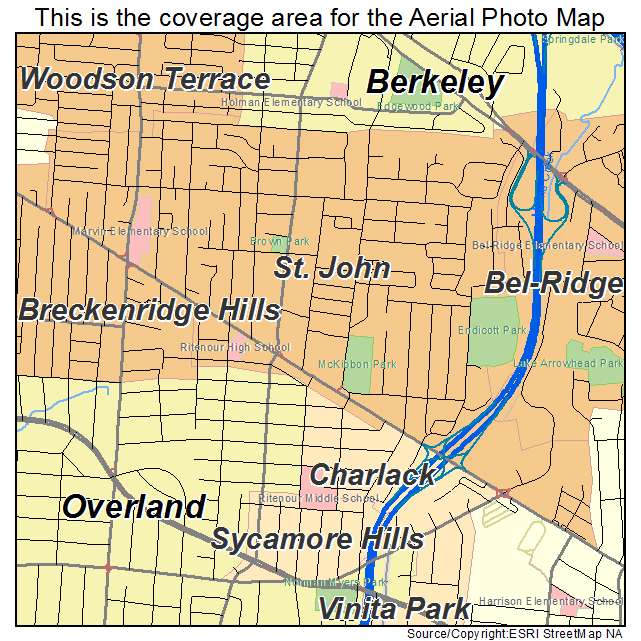 St John, MO location map 