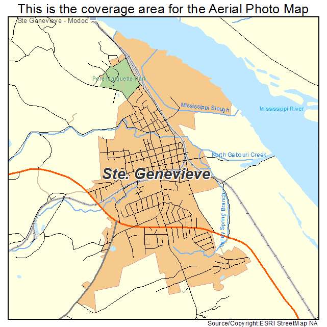 Ste Genevieve, MO location map 
