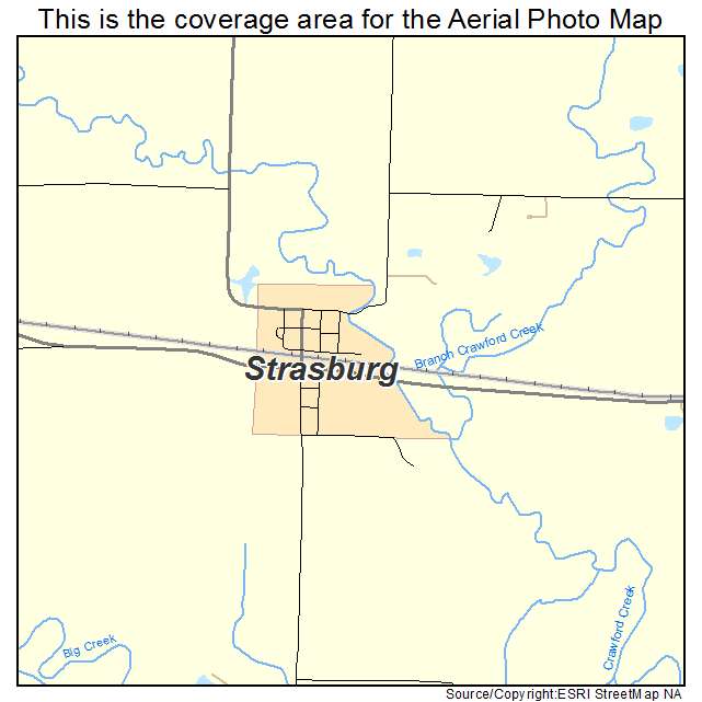 Strasburg, MO location map 