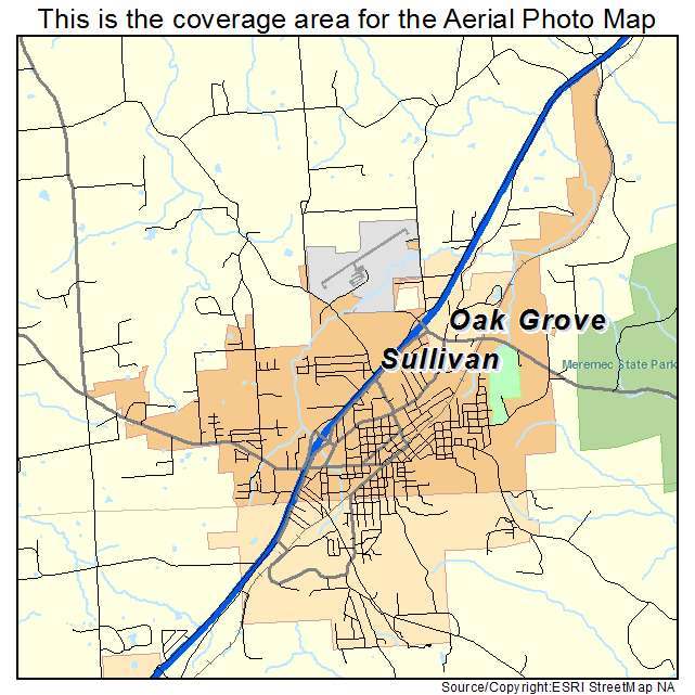 Sullivan, MO location map 