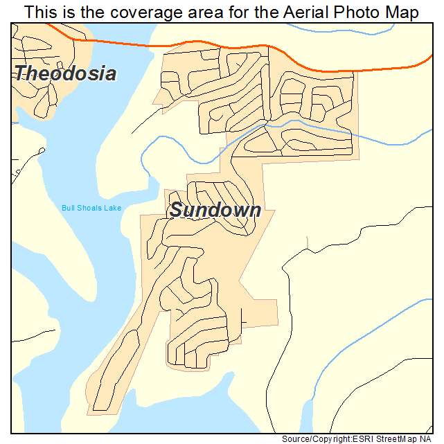 Sundown, MO location map 