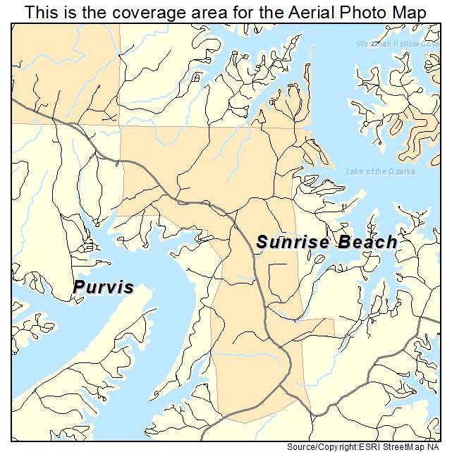 Sunrise Beach, MO location map 