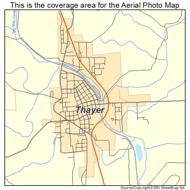 Thayer, MO location map 