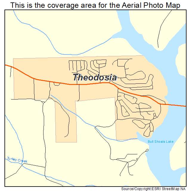 Theodosia, MO location map 