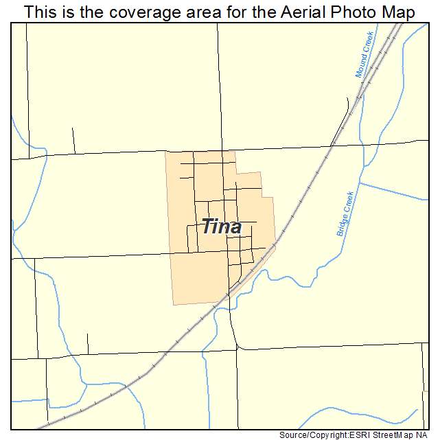 Tina, MO location map 