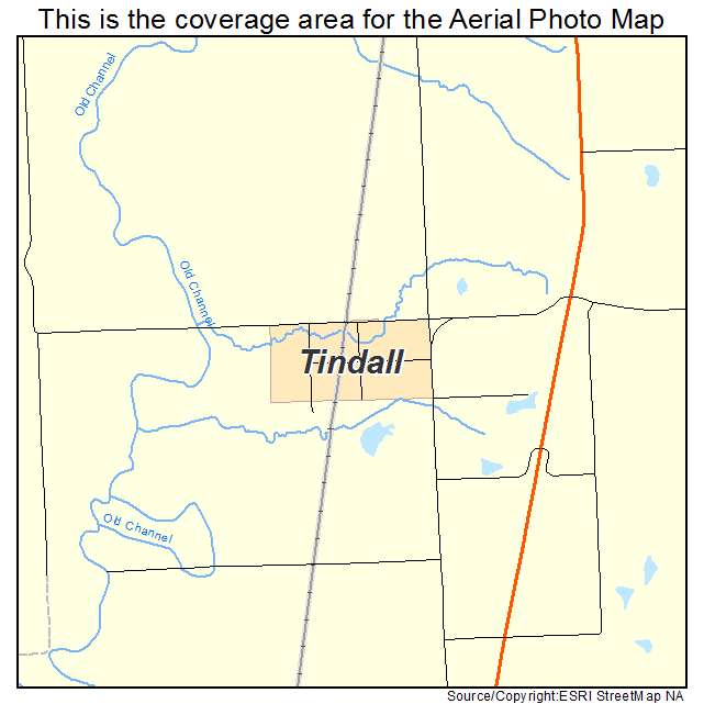 Tindall, MO location map 