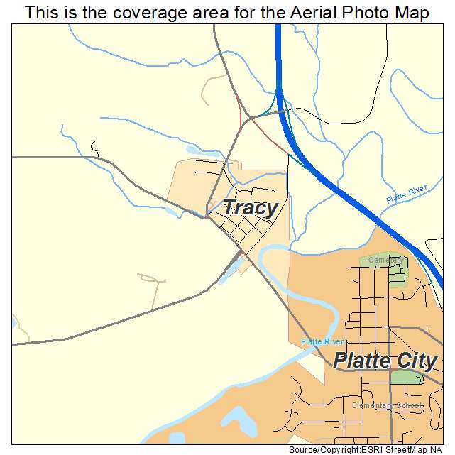 Tracy, MO location map 