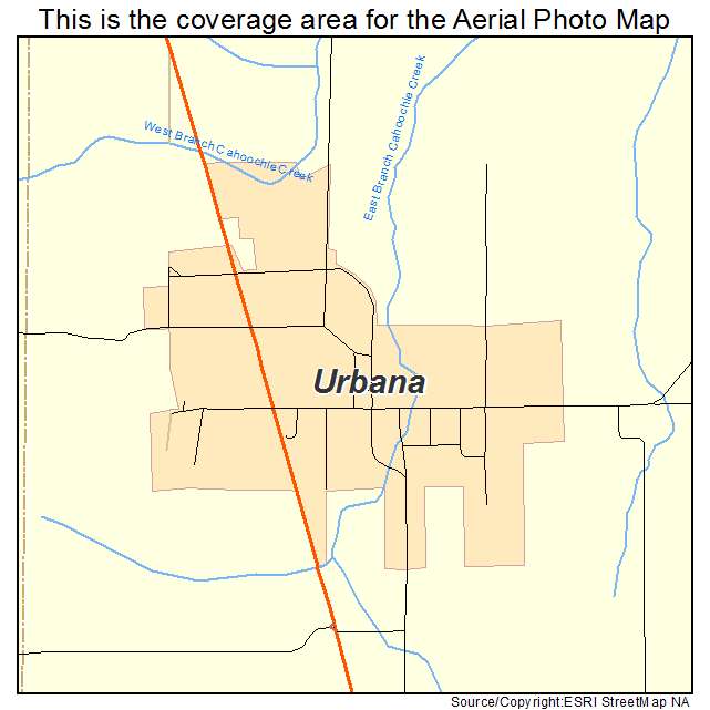 Urbana, MO location map 