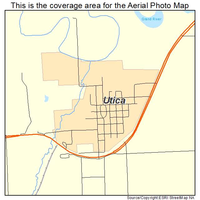 Utica, MO location map 