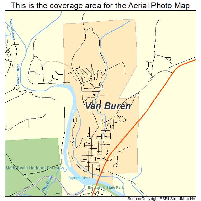 Van Buren, MO location map 