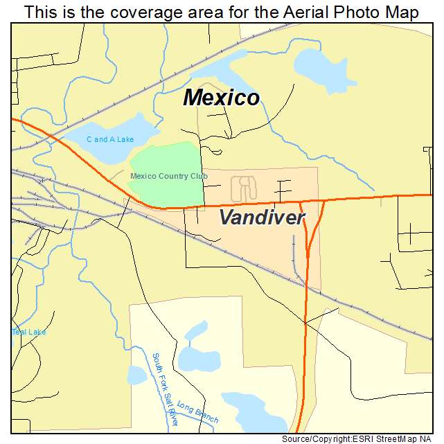 Vandiver, MO location map 