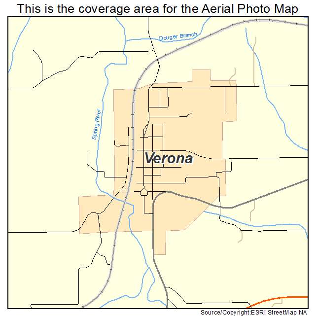 Verona, MO location map 