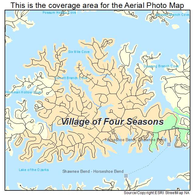 Village of Four Seasons, MO location map 