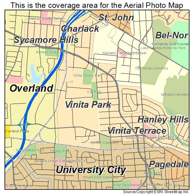 Vinita Park, MO location map 