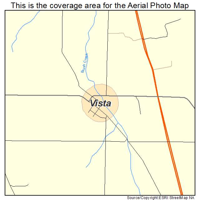 Vista, MO location map 