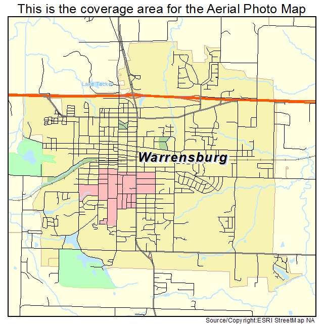Warrensburg, MO location map 