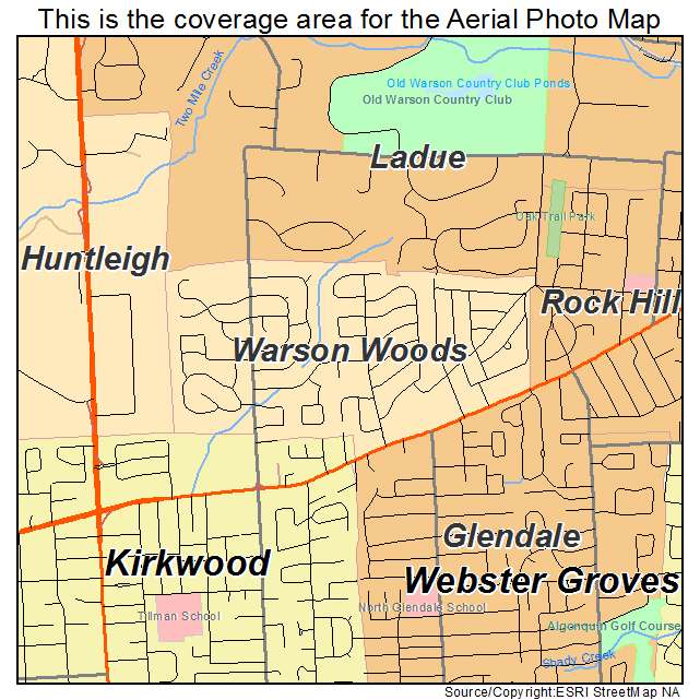 Warson Woods, MO location map 