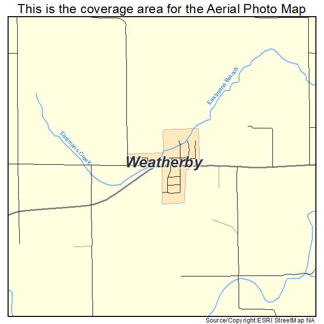 Weatherby, MO location map 