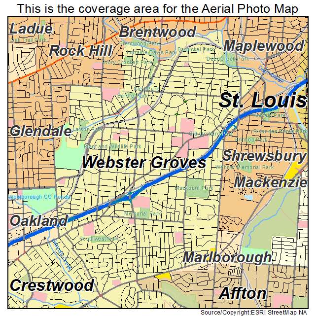Webster Groves, MO location map 