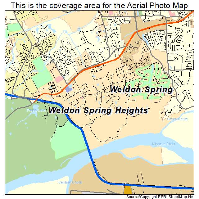 Weldon Spring, MO location map 