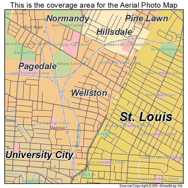 Wellston, MO location map 