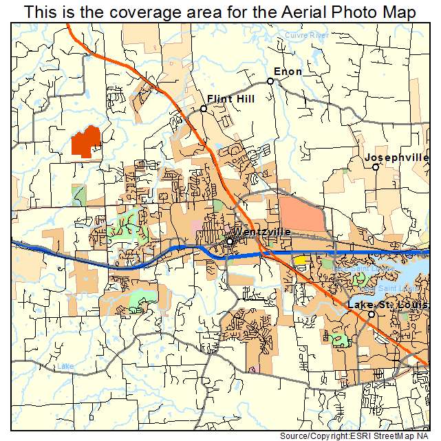 Wentzville, MO location map 