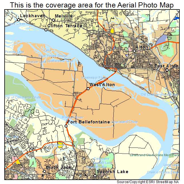 West Alton, MO location map 
