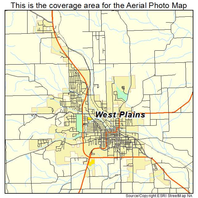 West Plains, MO location map 