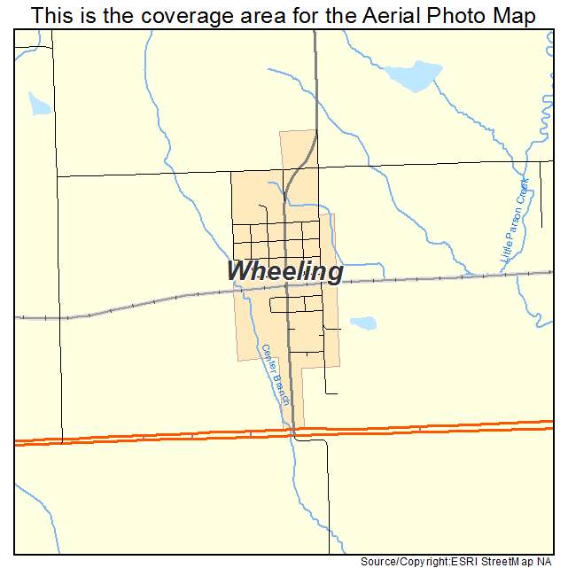 Wheeling, MO location map 